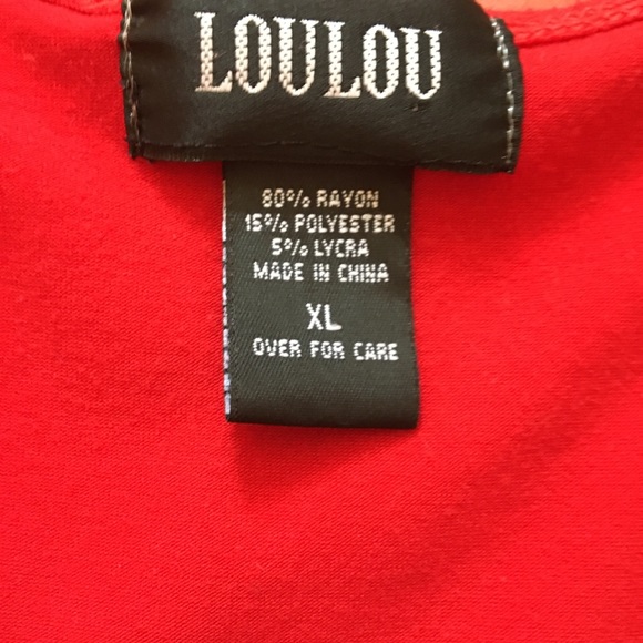 Fit and Flare faux wrap dress. Deep Red. - Picture 3 of 4